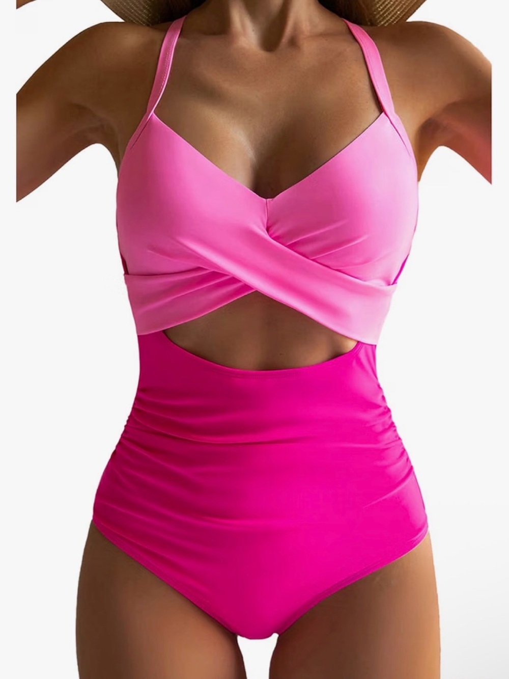 Eomenie Women's Tummy Control One Piece Swimsuit Cutout Bathing Suit